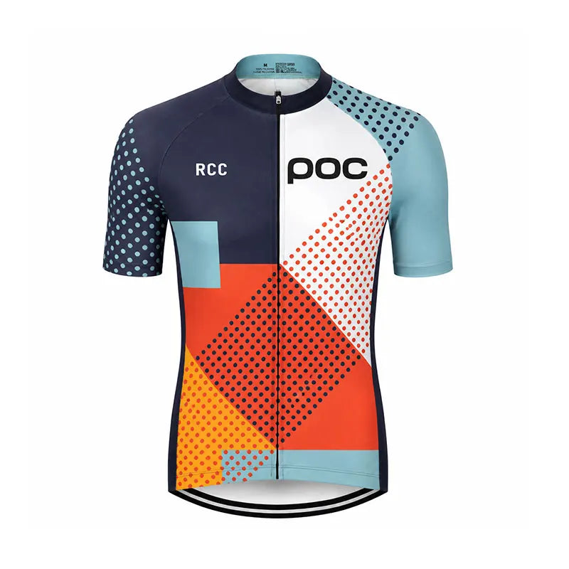 Men’s Short-Sleeve Cycling Jersey – Full-Zip, Quick-Dry MTB & Road Bike Top