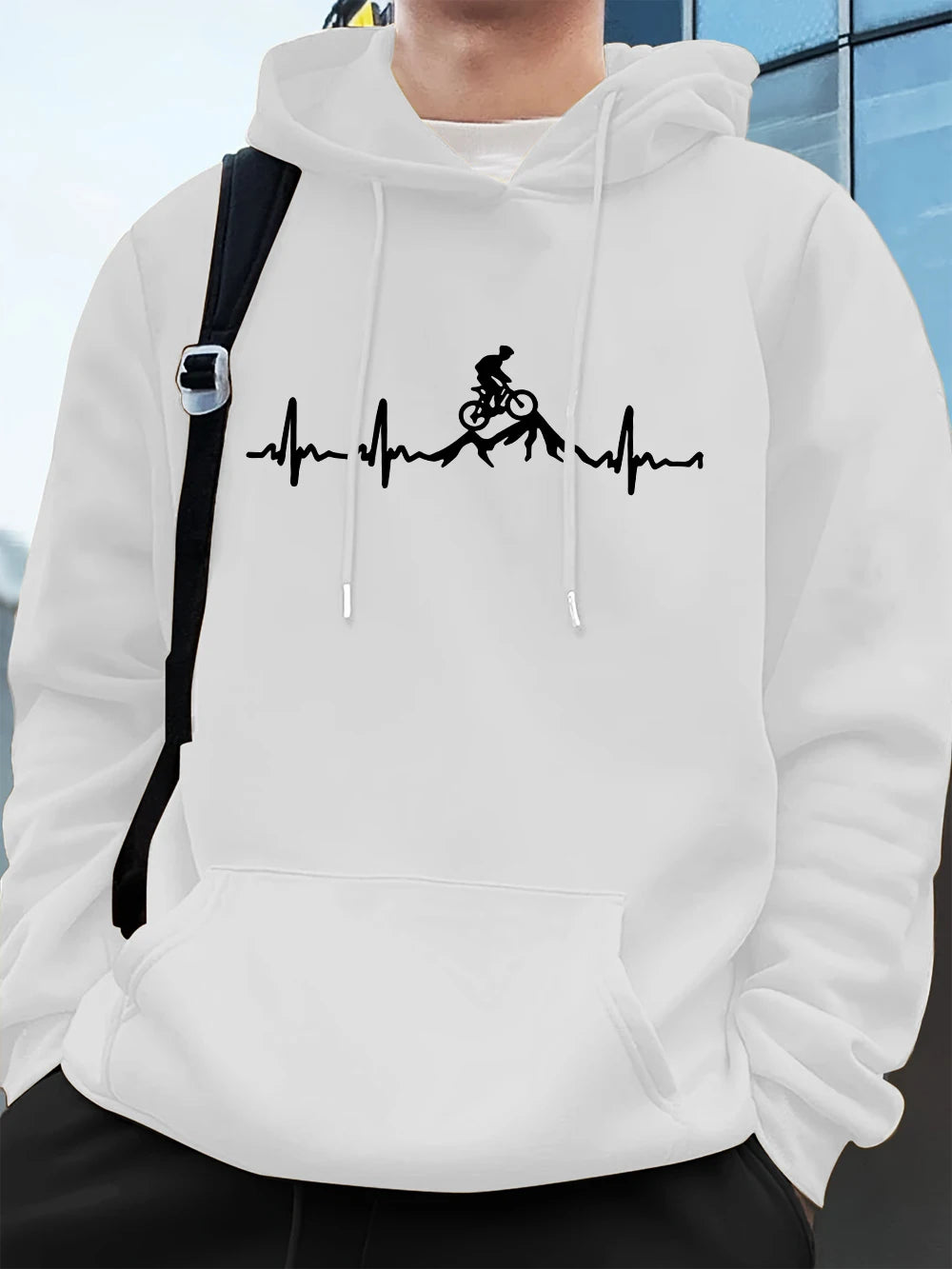 Mountain Biking Heartbeat Hoodie
