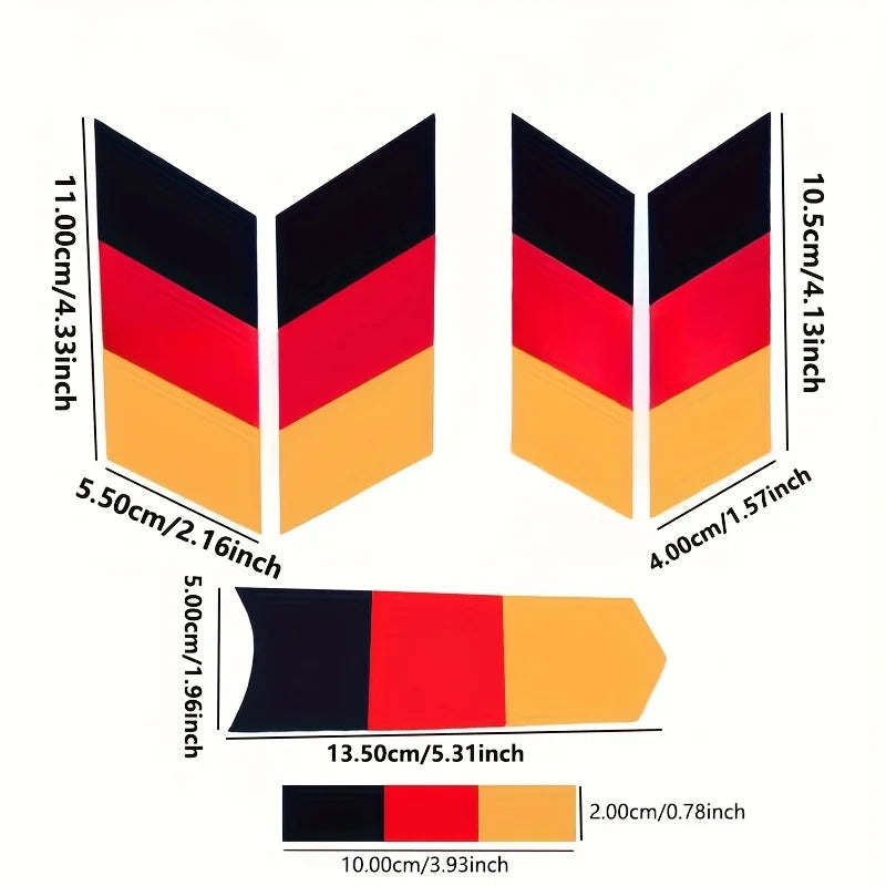 Ensemble d'autocollants contrastés avec drapeau tricolore