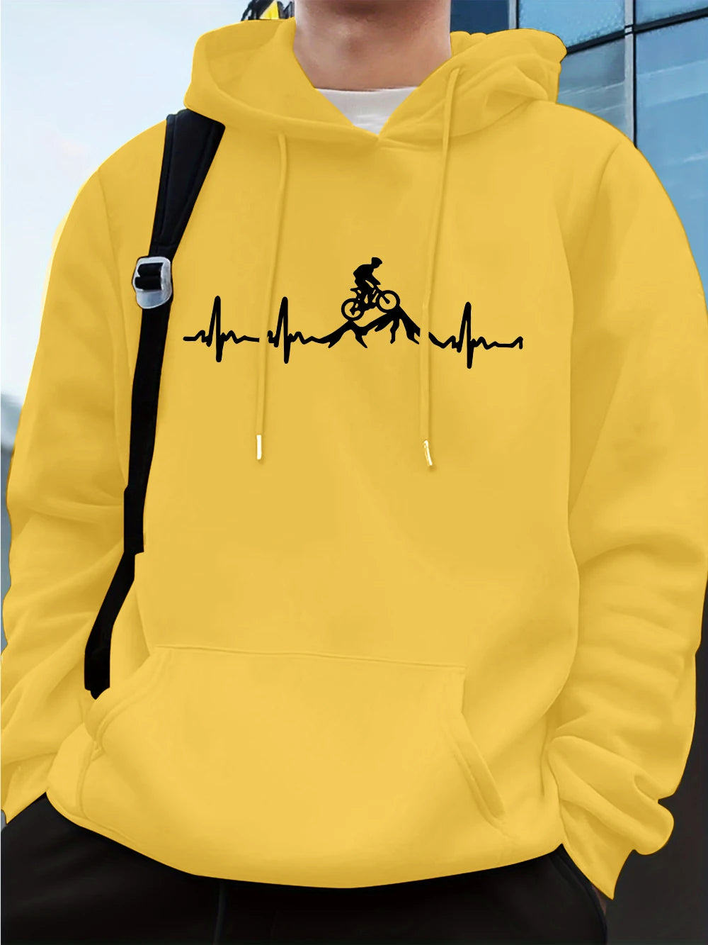 Mountain Biking Heartbeat Hoodie