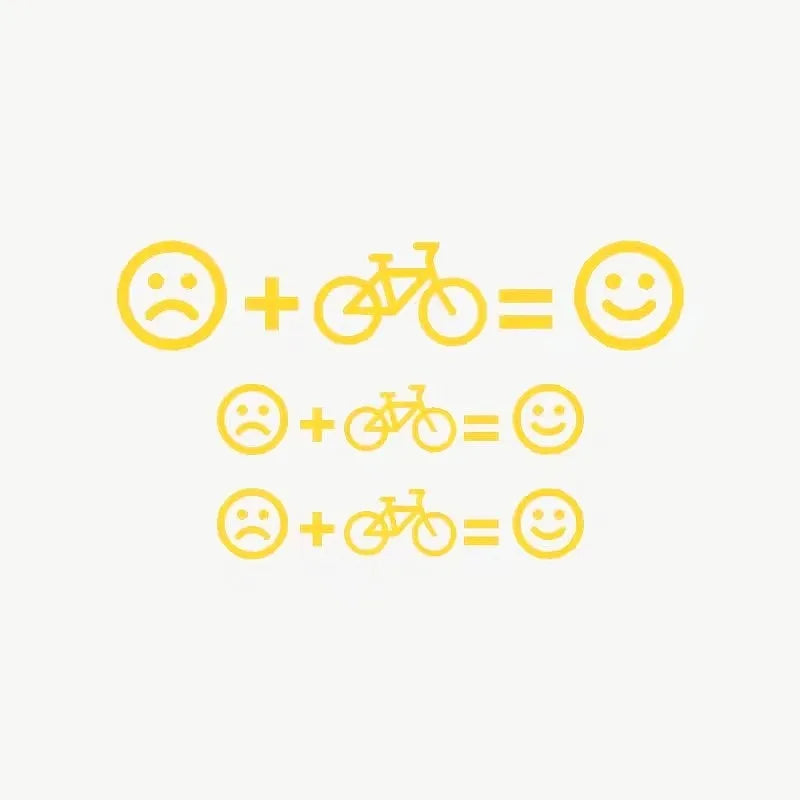 Fahrradaufkleber, dekoratives Emoticon 