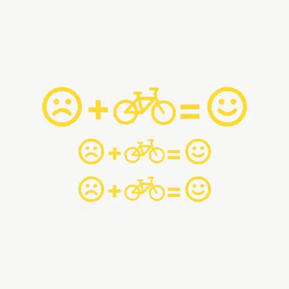 Fahrradaufkleber, dekoratives Emoticon 