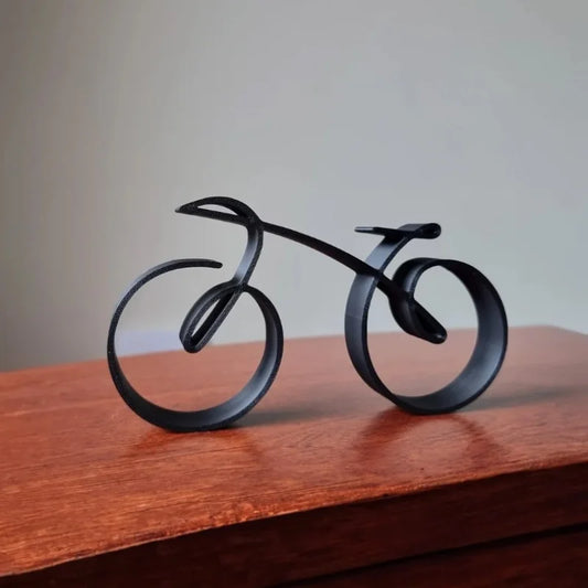 Minimalist Wireframe Bicycle Sculpture