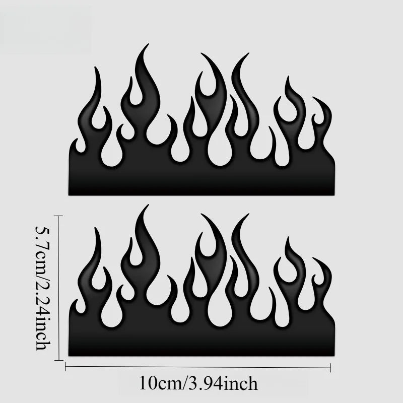 2pcs Flame Bike Sticker DIY 