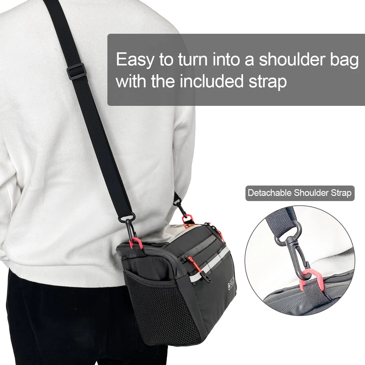 4L Insulated Bike Handlebar Bag – Waterproof Cycling Front Bag