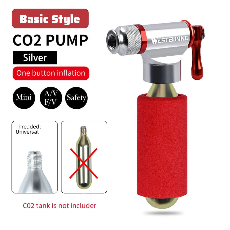 Compact CO2 Bike Inflator with Pressure Gauge