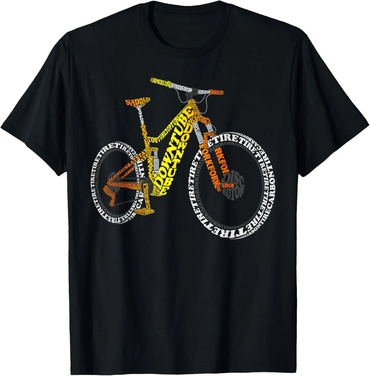 Bicycle Anatomy MTB Graphic T-Shirt for Cyclists