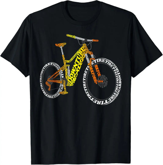 Bicycle Anatomy MTB Graphic T-Shirt for Cyclists