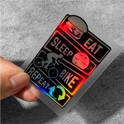 "Eat Sleep Bike Repeat" Sticker