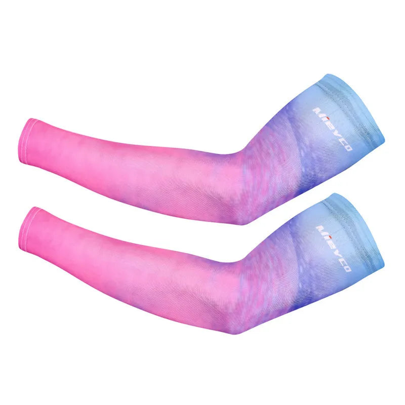 UV Protection Cycling Arm Sleeves – Breathable Ice Silk, Unisex