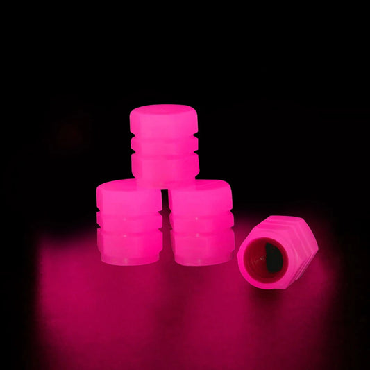 Tappo valvola per pneumatici fluorescente 4 pezzi 