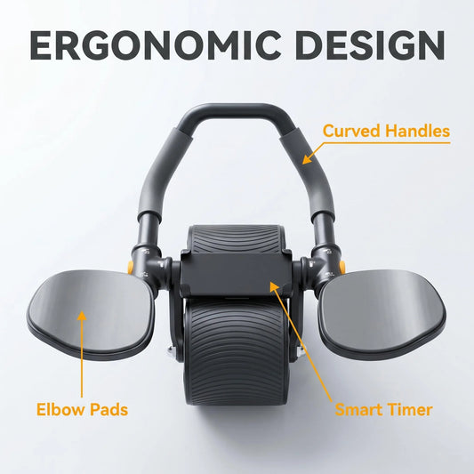 3-in-1 AB Roller Core Workout Set – Knee Pad, Phone Holder & Timer