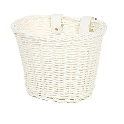 Rattan Woven Bike Front Basket – Removable Waterproof Handlebar Carrier