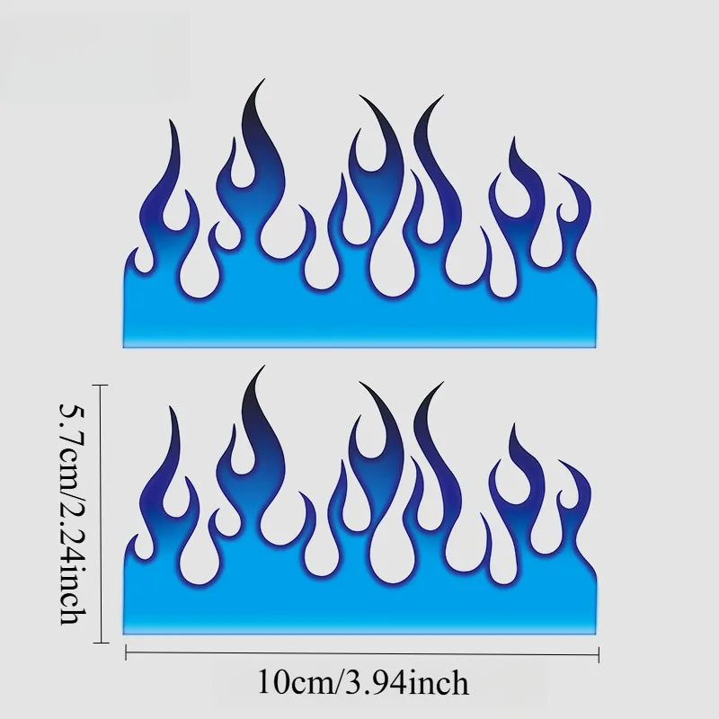 2pcs Flame Bike Sticker DIY 