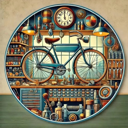 Vintage Bicycle Repair Shop Metal Sign