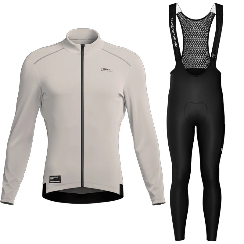 Camisa de ciclismo térmica forrada de lã quente