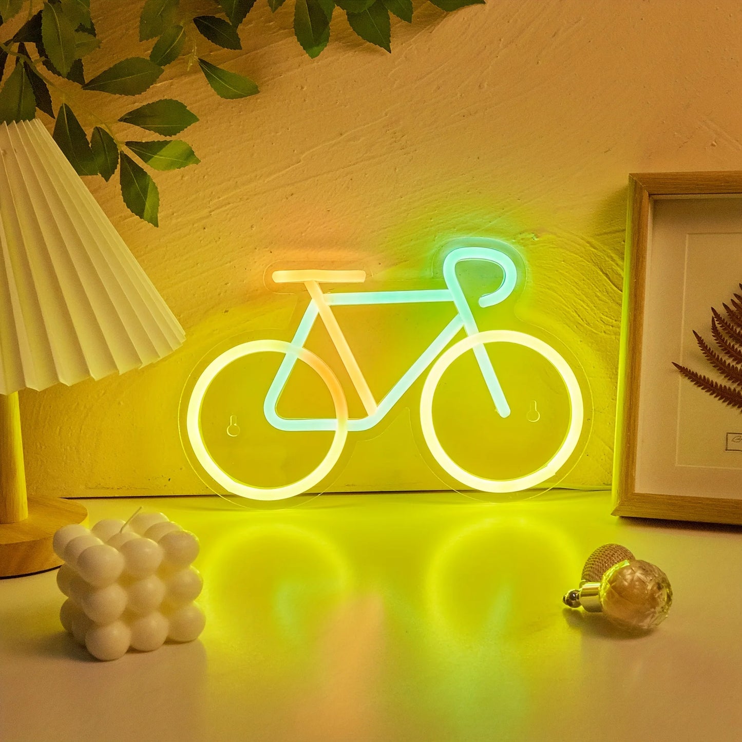 Lampada a led al neon in bicicletta