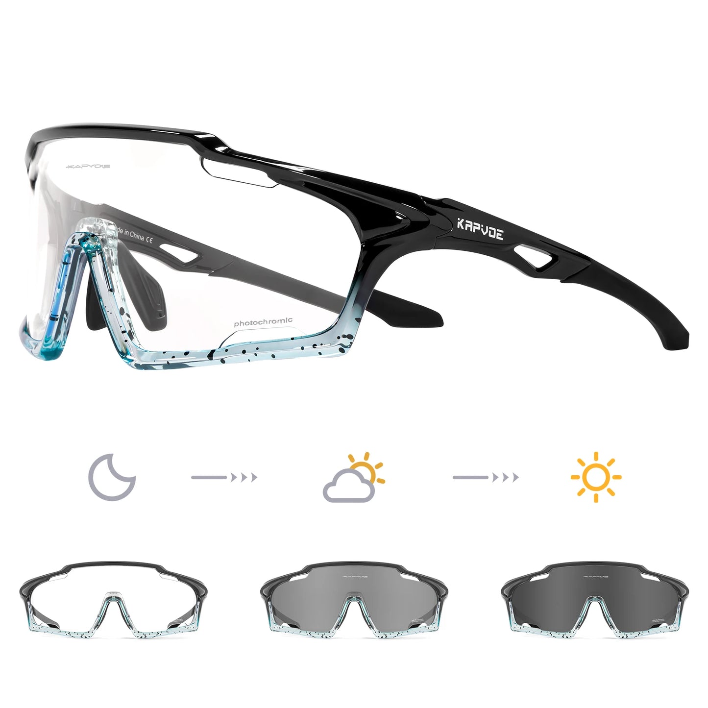 Light-Adaptive Cycling Glasses