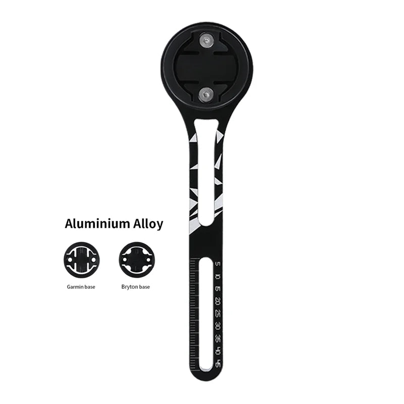 Out-Front Bike Computer Mount – CNC Aluminium Alloy GPS & Phone Holder