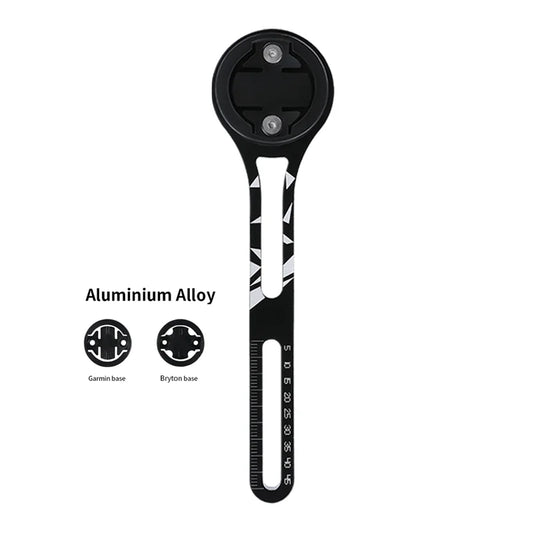Out-Front Bike Computer Mount – CNC Aluminium Alloy GPS & Phone Holder