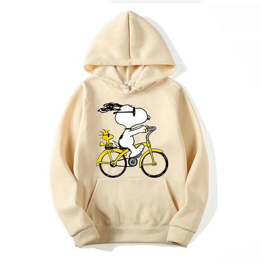 Snoopy Riding Bike Hoodie