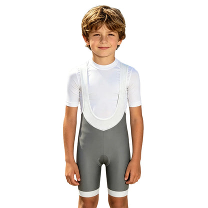 Kids’ Cycling Bib Shorts – 3D Padded, Unisex | Sizes 4–14