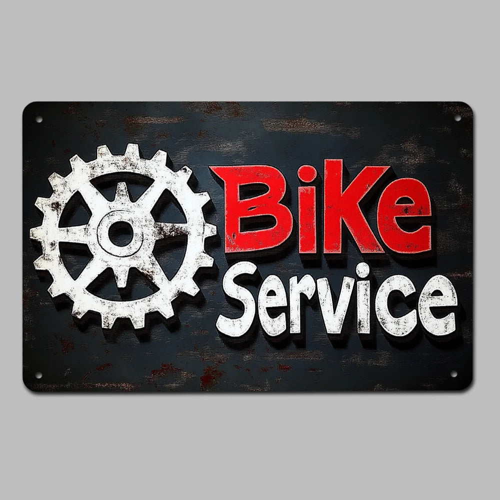“Bike Service” Metal Sign