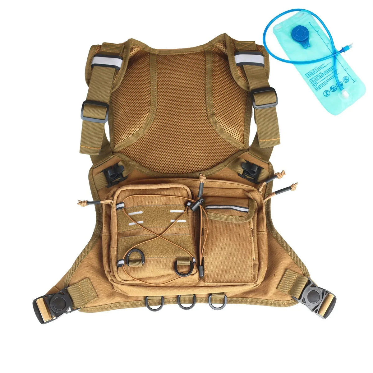 Tactical Hydration Vest with 2L Water Bladder — Running & Cycling Chest Pack