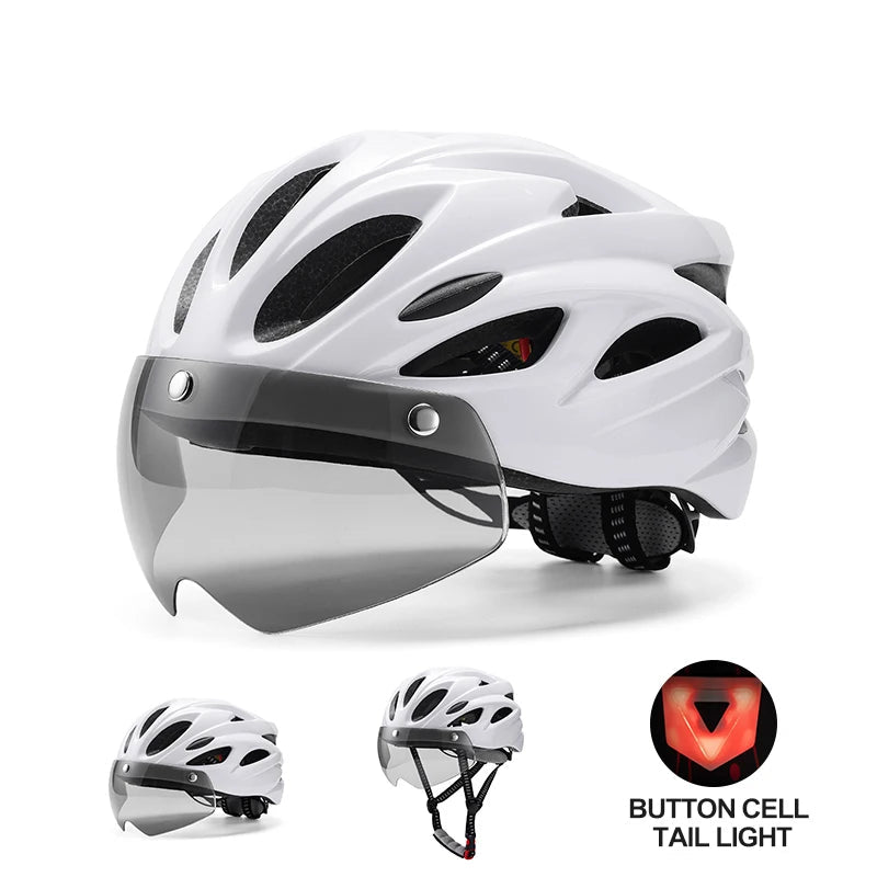 Cycling Helmet with Magnetic Goggles 