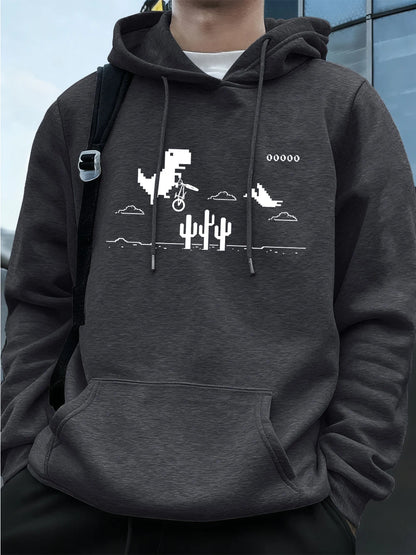 Offline Dino Pixel Art Hoodie