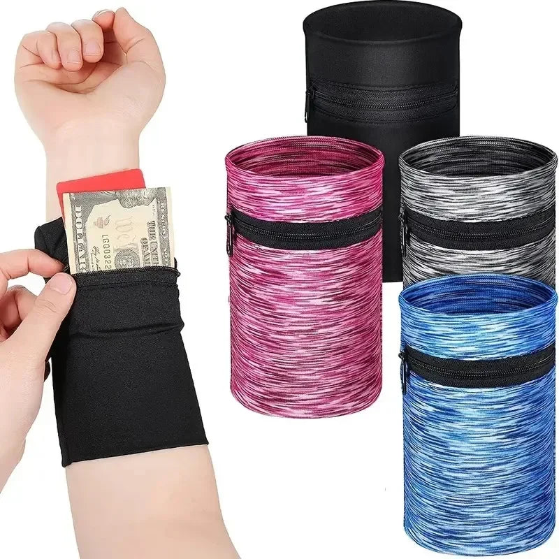 Wrist Wallet with Zipper Pocket