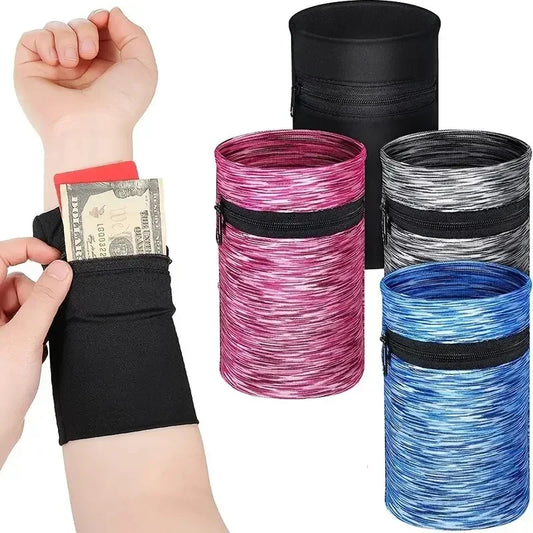 Wrist Wallet with Zipper Pocket