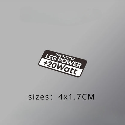 Leg Power +Watt Bicycle Decals