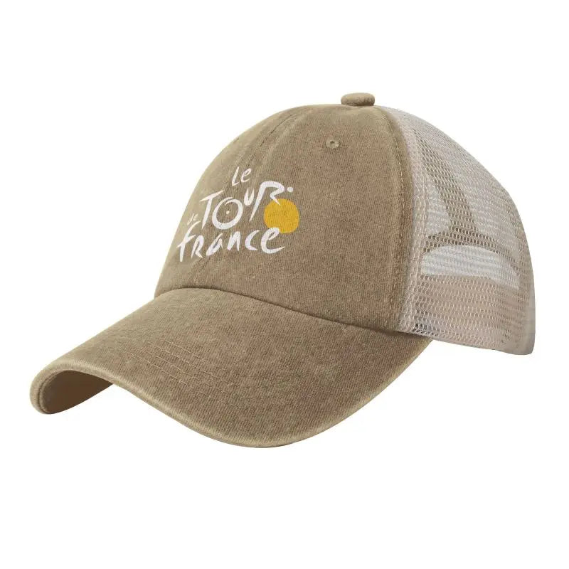 Tour de France Cycling Baseball Cap – Retro Washed Cotton