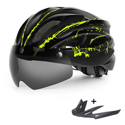 MTB-/Rennradhelm mit magnetischer Schutzbrille