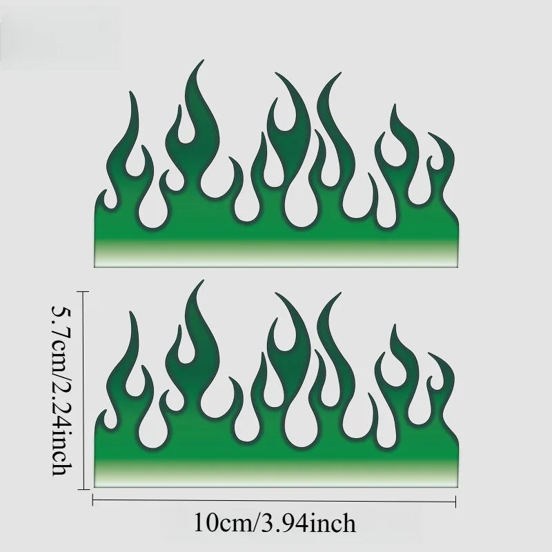 2pcs Flame Bike Sticker DIY 