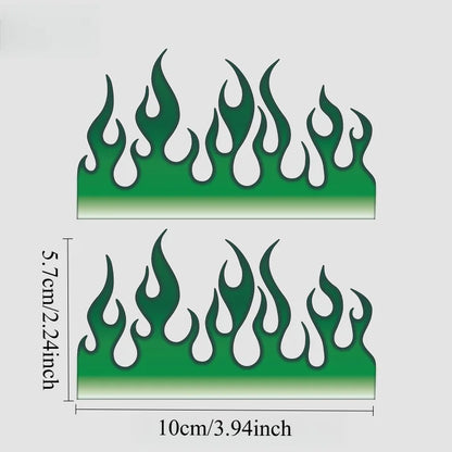 2pcs Flame Bike Sticker DIY 