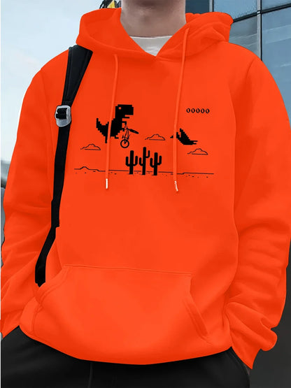 Offline Dino Pixel Art Hoodie