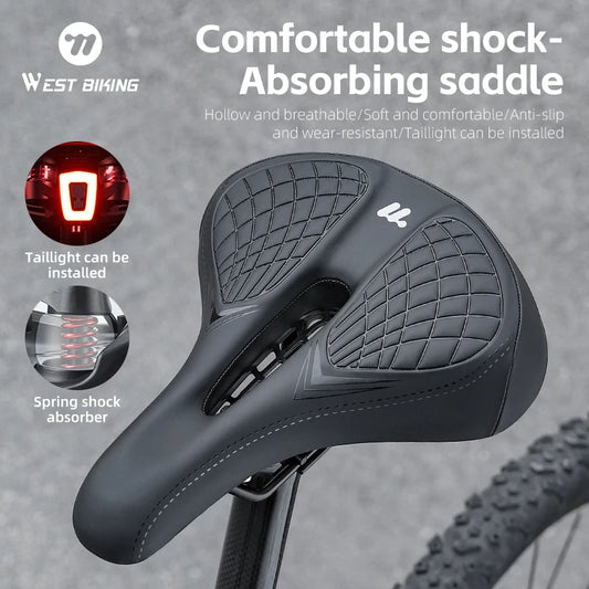 Shock Absorbing Comfort Bike Saddle