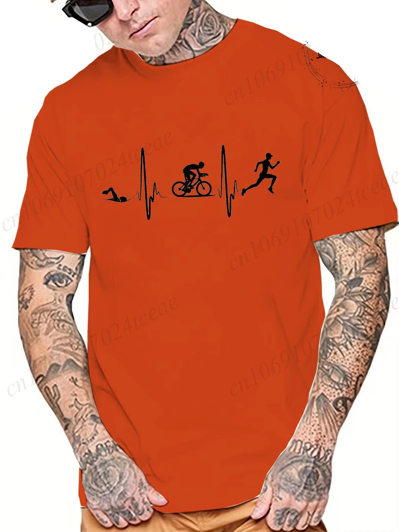 Chemise en coton Triathlon Heartbeat 