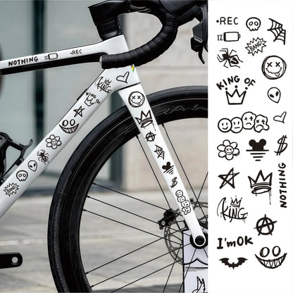 Graffiti Bicycle Sticker Cartoon