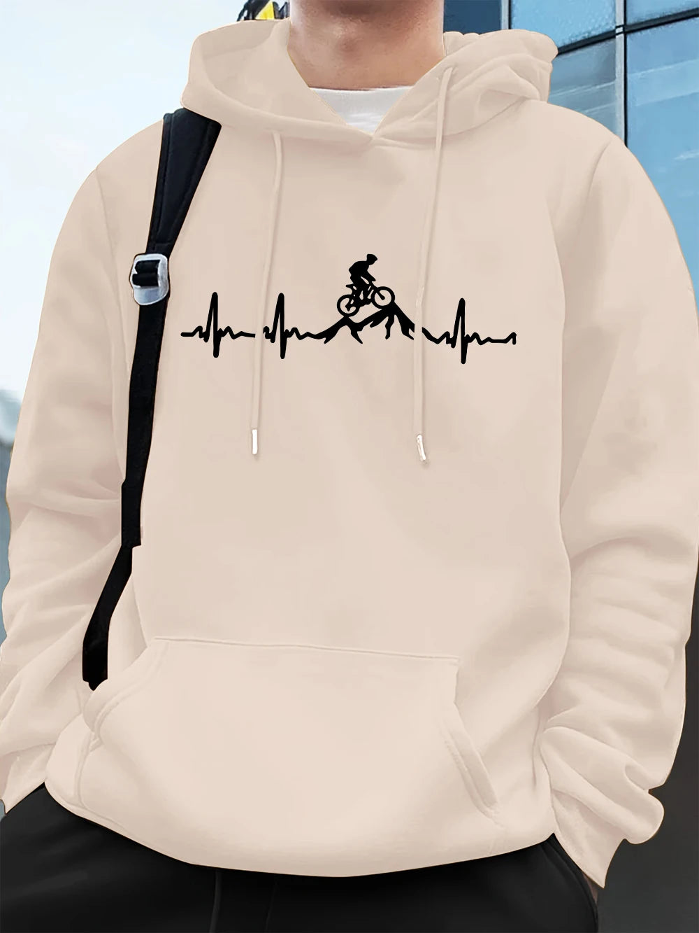 Mountain Biking Heartbeat Hoodie