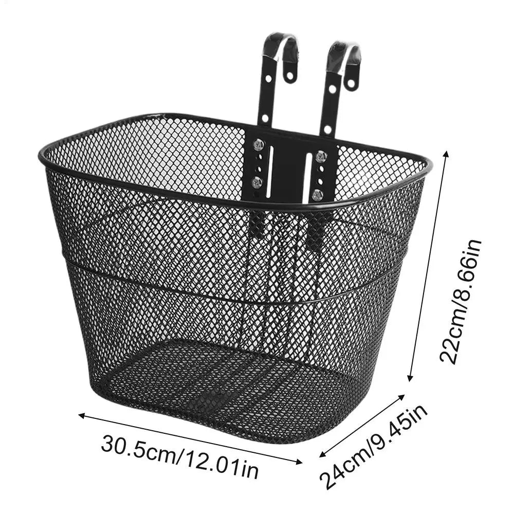 Detachable Front Bike Basket – Mesh Heavy-Duty Height Adjustable
