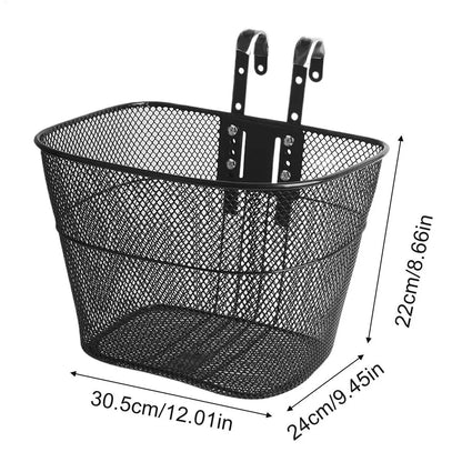 Detachable Front Bike Basket – Mesh Heavy-Duty Height Adjustable