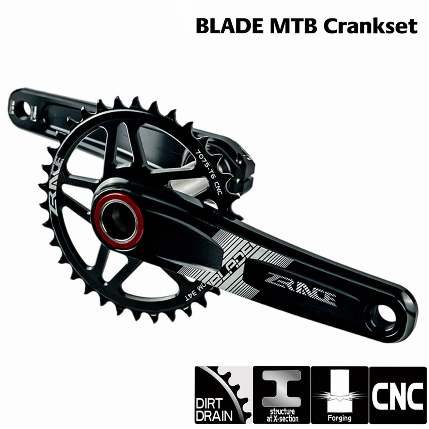 MTB Crankset with Narrow Wide Chainring