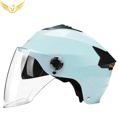 Dual Lens LED Motorcycle Helmet