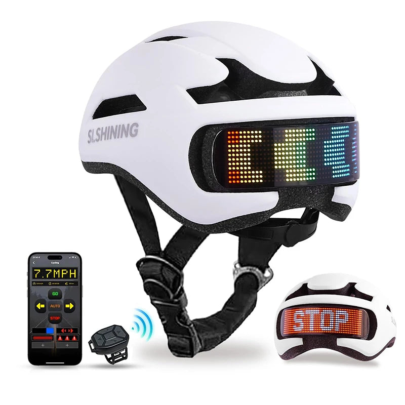 Smart LED Display Cycling Helmet