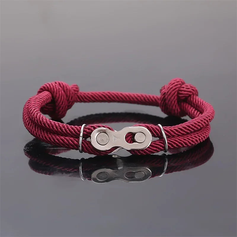 Minimalist Bike Link Cord Bracelet
