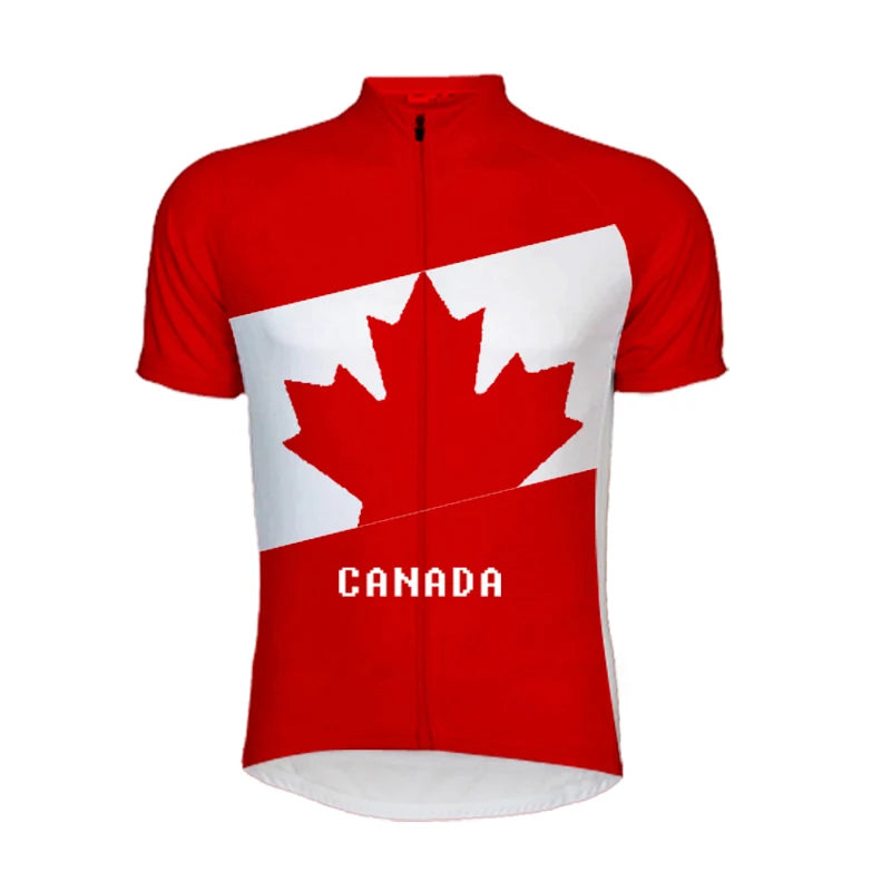 Camisa Canadá Manga Curta Ciclismo 