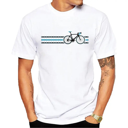 Camiseta con estampado de bicicleta y corazón de ciclismo